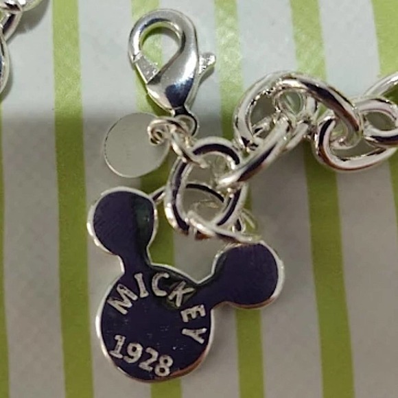 Sterling Silver Mickey Mouse Charm Bracelet - Picture 8 of 8